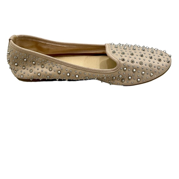 Zigi Soho Spelling Studded Beige Loafers - Picture 4 of 7
